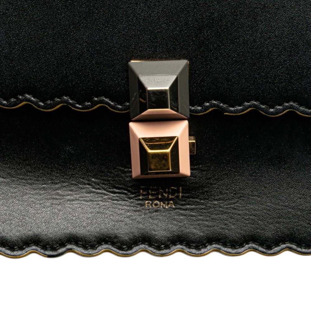 FENDI Black Leather Shoulder Bag - Picture 5 of 9